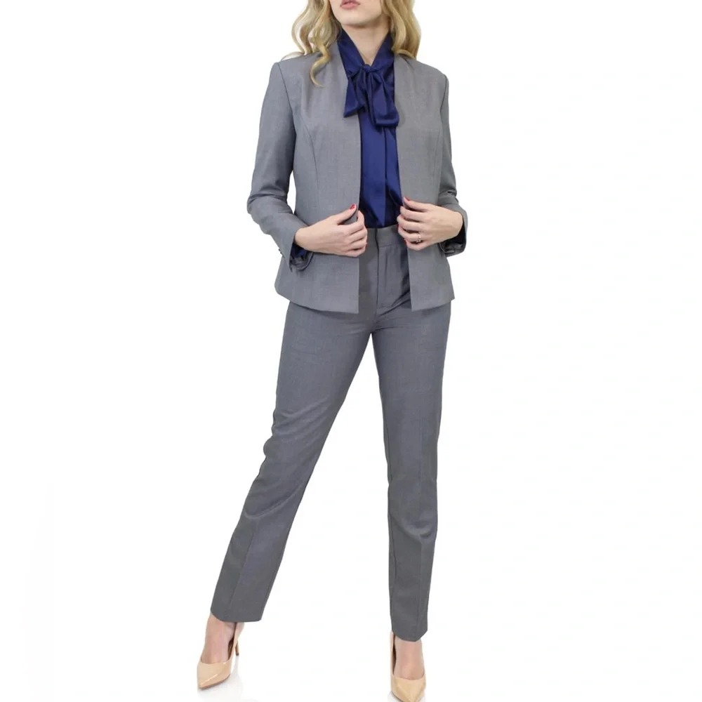 New Marc Defang Gray Tailored Suiting Trousers - 4 US - Picture 3 of 4